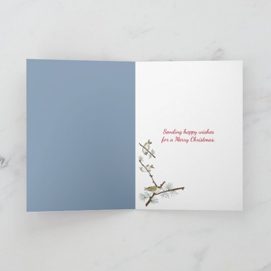 Kerstgrote vuurtoren in de winter feestdagen kaart (Binnen)