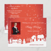 Kerstgrußkarte Onroerend goed Briefkaart (Voorkant / Achterkant)