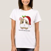 KerstGuinee in een Santa Hat op maat T-shirt (Voorkant)