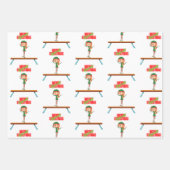 Kerstgymnastiek Inpakpapier Vel (Voorkant 3)