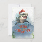 kersthaai bedankkaart (Voorkant)