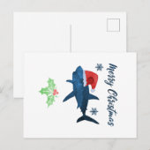 kersthaai briefkaart (Voorkant / Achterkant)