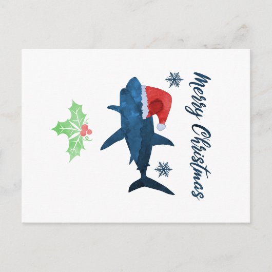 kersthaai briefkaart (Voorkant)