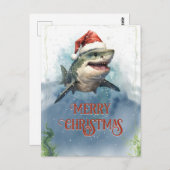 kersthaai briefkaart (Voorkant / Achterkant)