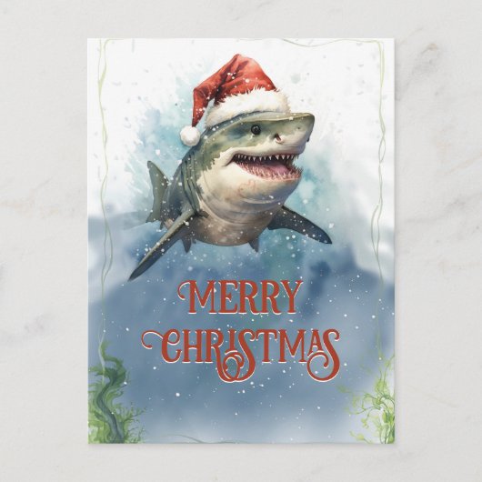 kersthaai briefkaart (Voorkant)