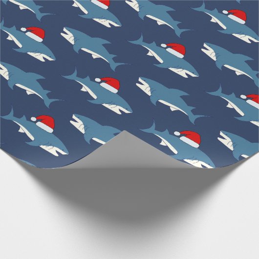 kersthaai cadeaupapier (Hoek)