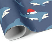 kersthaai cadeaupapier (Rol Hoek)