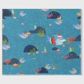 kersthaai cadeaupapier (Vlak)