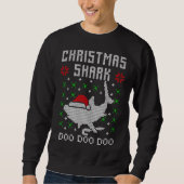 Kersthaai Doo Doo Doo Funny Santa Ugly Trui (Voorkant)