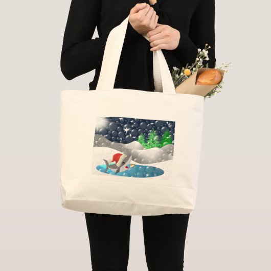 kersthaai grote tote bag (Voorkant (product))