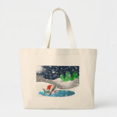 kersthaai grote tote bag (Voorkant)