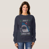 kersthaai lelijk sweatshirt (Voorkant volledig)