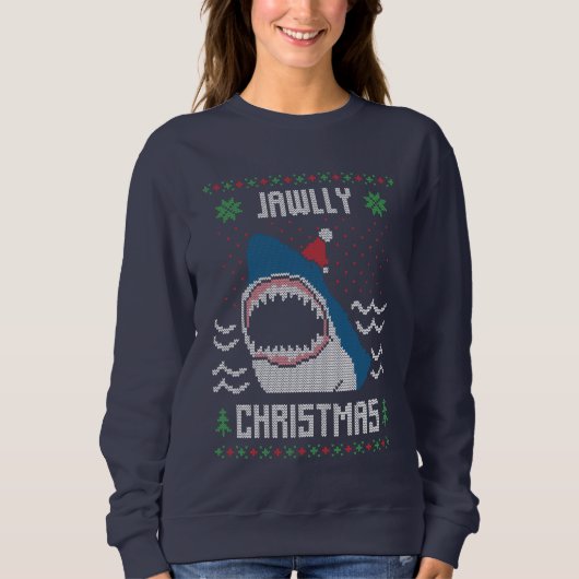 kersthaai lelijk sweatshirt (Voorkant)