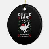 Kersthaai met lelijke kerst keramisch ornament (Links)