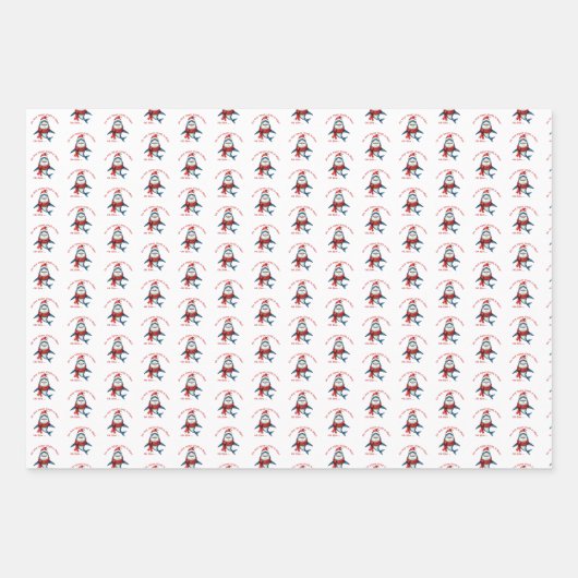 Kersthaai – niet open inpakpapier vel (Voorkant 3)