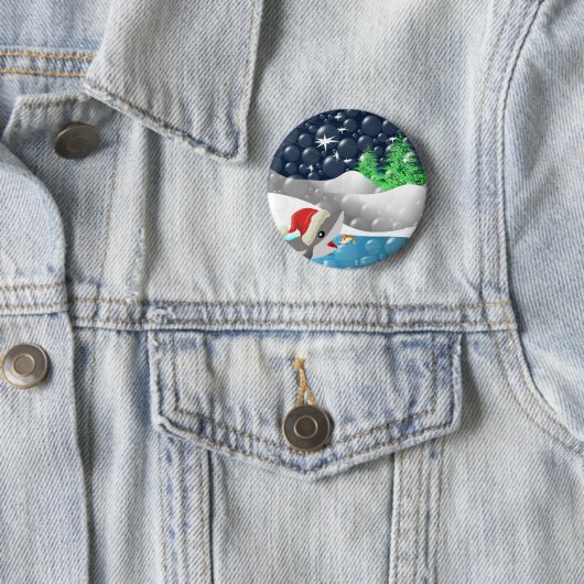 kersthaai ronde button 5,7 cm (In situ)