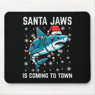 Kersthaai Santa Jaws Xmas Mannen Boys Kinder Jou Muismat