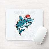 Kersthaai Santa Jaws Xmas Mannen Boys Kinder Jou Muismat (Met muis)