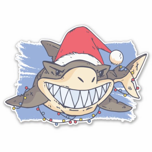 kersthaai sticker (Voorkant)