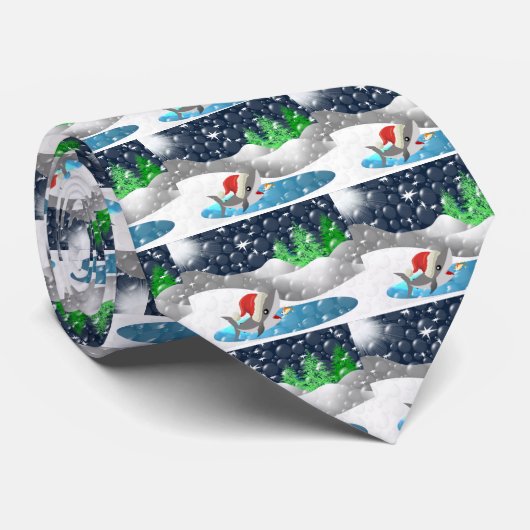 kersthaai stropdas (Opgerold)