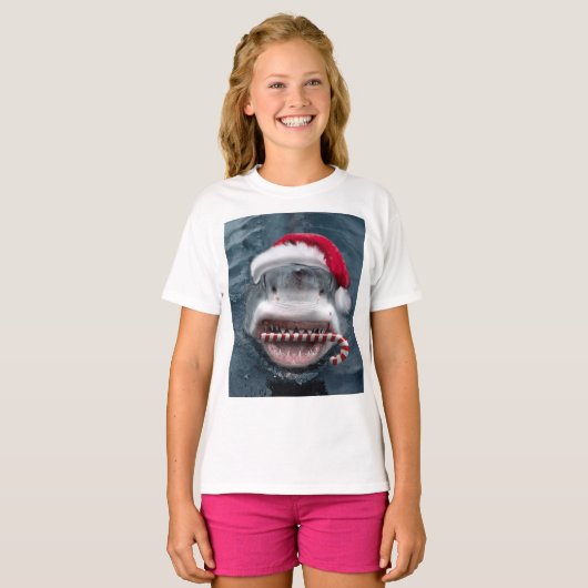 kersthaai t-shirt (Voorkant volledig)