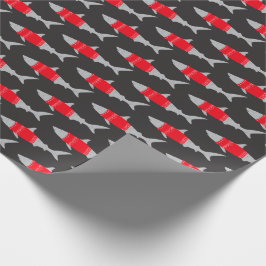 Kersthaaien in Lelijke Feestelijke Jumpers Cadeaupapier