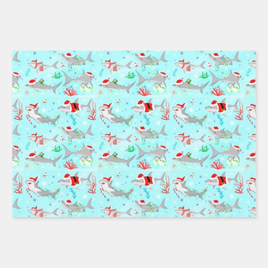 Kersthaaien Inpakpapier Vel (Voorkant 2)