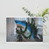 kersthaaienuitnodiging kaart (Staand voorkant)