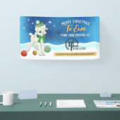 Kersthaakhaakjes breien show voor thuisgangers spandoek (Beurs)