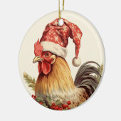 Kersthaan voeg tekst waterverf keramiek toe keramisch ornament (Links)