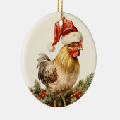 Kersthaan voeg tekst waterverf toe keramisch ornament (Rechts)