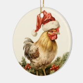 Kersthaan voeg tekst waterverf toe keramisch ornament (Links)