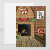 Kersthaard Alles is rustig Alles is helder Kerstka Feestdagenkaart (Voorkant / Achterkant)