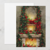 Kersthaard budget  feestdagenkaart (Voorkant / Achterkant)