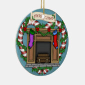 kersthaard keramisch ornament (Rechts)