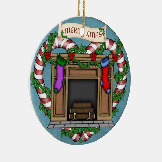 kersthaard keramisch ornament (Rechts)