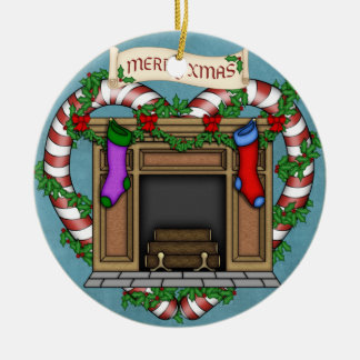 kersthaard keramisch ornament