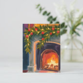 Kersthaard | Kerstkrans Geschilderde Kaart (Staand voorkant)