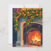 Kersthaard | Kerstkrans Geschilderde Kaart (Voorkant)