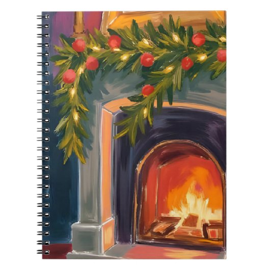 Kersthaard | Kerstslinger Schilderij Notitieboek (Voorkant)