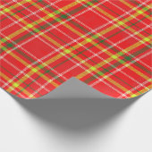Kersthaard Plaid Cadeaupapier (Hoek)