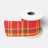 Kersthaard Plaid Satijnen Lint (Spoel)