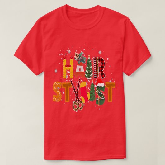 kersthaarstillijst t-shirt (Design voorkant)