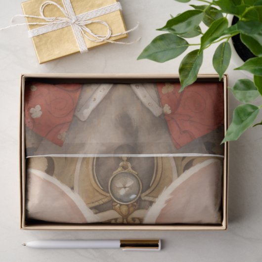 Kersthaas 5 tissuepapier (Geschenk)