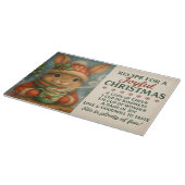 Kersthaas Snijplank met Vrolijke Kerstversiering (Hoek)