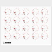 Kersthaasjes  ronde sticker (Vel)