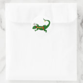 Kersthagedisstickers Ronde Sticker (Tas)