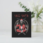 Kersthagelstans Sintersatanisme Goat Baphomet Briefkaart (Staand voorkant)