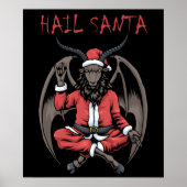 Kersthagelstans Sintersatanisme Goat Baphomet Poster (Voorkant)