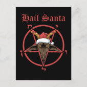 Kersthagelstans Sintersatanisme Goat Satan Baphome Briefkaart (Voorkant)